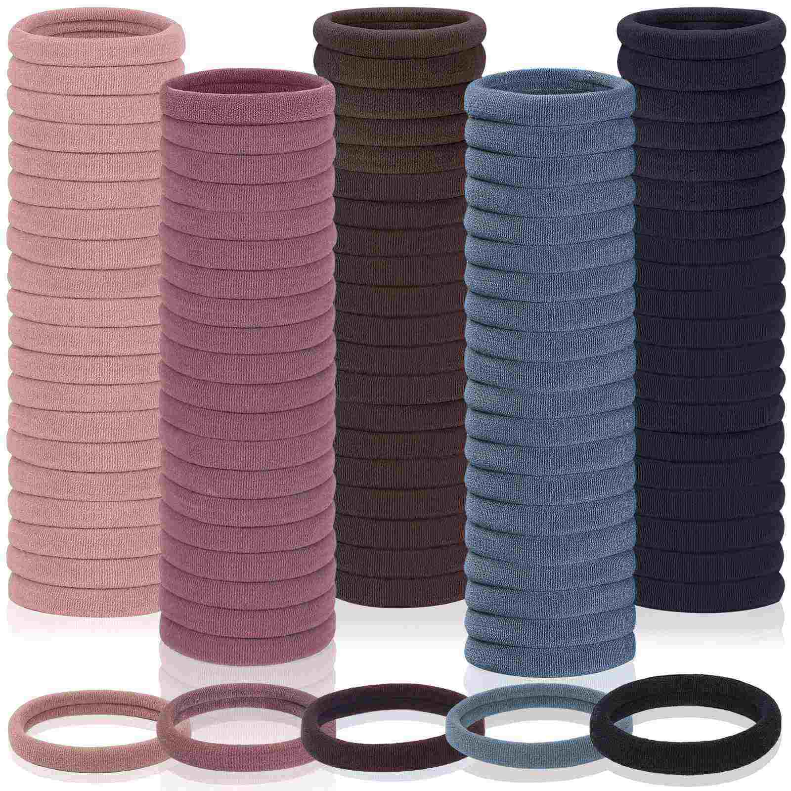 150 Pcs Seamless Elastic Hair Ties No Damage, Ponytail Holders Elastics for Thick & Thin Hair